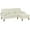 Cream White, variant on HOMCOM L-Shape Sofa with Right Chaise Lounge and Rubber Wooden Legs, Black