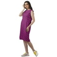 thumbnail image 4 of Moomaya Printed Rayon Casual Knee Length Dresses Women Boat Neck Shift Dress, 4 of 6