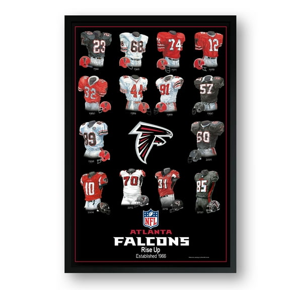 Atlanta Falcons 14" x 20" Uniform Heritage Framed Art Print