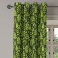 thumbnail image 2 of Ambesonne Sage Grommet Curtain, Patterned Green Leaves, 50" x 120", Apple Green Dark Green, 2 of 6