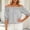 Gray, variant on WRFWUL Womens Off Shoulder Ruffle Trim Blouse Casual Loose Fit Cute Puff Sleeve T Shirts Summer Lightweight Breathable Top