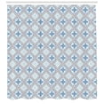 thumbnail image 3 of Ambesonne Geometric Shower Curtain, Hand Drawn Square Pattern, 69"Wx75"L, Blue Pale Blue Black, 3 of 3