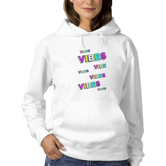 Vibes Design Hoodie Women -GoatDeals Designs, Female Medium
