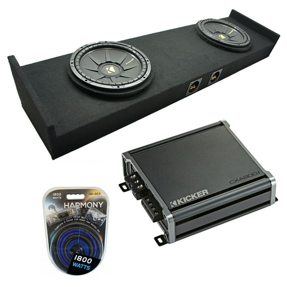 2015 - 2025 Ford F150 Super Crew Kicker CompC CWCS10 Dual 10" Sub Box CXA800.1 Amp