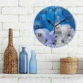 thumbnail image 3 of SKYSONIC Christmas Snowflake Wall Clock 10 Inch Silent Non Ticking Round Clock Oil Painting Clock Easy to Read Clock for Living Room Bedroom Bathroom Home Decor, 3 of 7