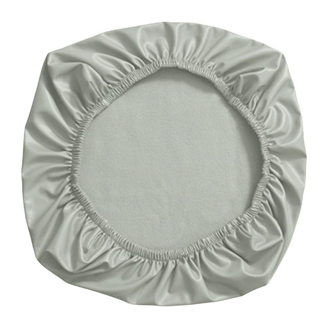 Funda para silla de oficina dividida, elástica, lavable, resistente al aceite, impermeable y giratoria. Funda de asiento gris