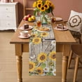 thumbnail image 2 of Farmhouse Sunflowers Table Runner 48 Inches, Rustic Barn Doors Flowers Butterfly Wooden Bed Runner Dresser Scarves Tabletop for Indoor Outdoor Parties/Ceremony/Banquet, 13" x 48", 2 of 8