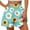 Light Blue, variant on Womens Daisies Flowers Shorts Athletic Skort Elastic High Waisted Skorts Summer Casual Tennis Yoga Gym Running Short