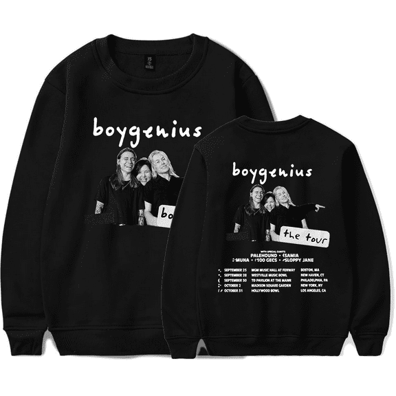 Boygenius Merch Sweatshirt Long Sleeve Hoodies Boy Genius The Tour Merch The Fall Tour Sweatshirts Pullover