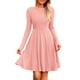 thumbnail image 1 of Vestido PRETTYGARDEN de otoño con mangas largas de punto acanalado rosa M, 1 of 8