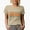 Tan, variant on New York, US or USA State Themed, Groovy Retro Wavy Text Merch Gift, Tan T-Shirt, Large