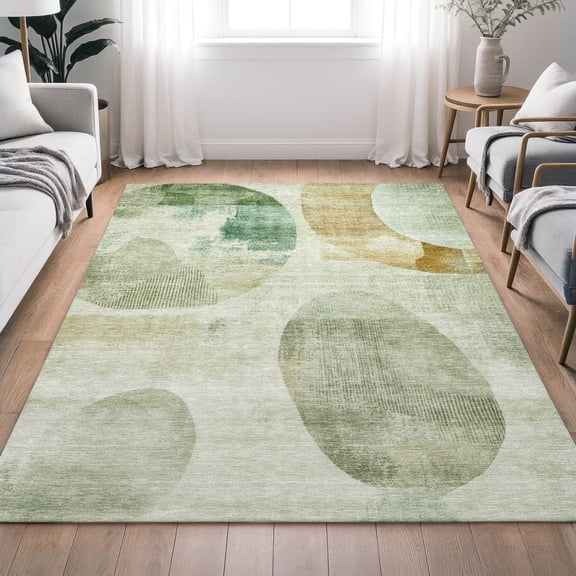 Addison Rugs Chantille Indoor/Outdoor Transitional Geometric Aloe Machine Washable Rectangle Rug, 10' x 14'