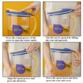 thumbnail image 4 of ReaNea Plastic Water Pitcher with Lid 71 oz and 4 Cups, Great for Juice, Milk, Beverage Cold Tea, Iced Tea (Yellow), 4 of 9