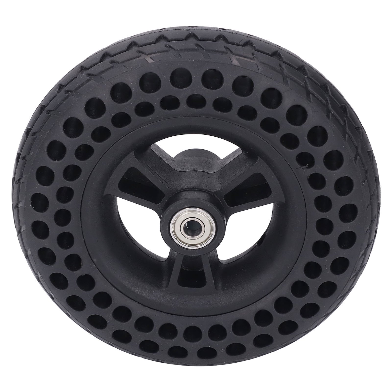 Riousery 7 Inch TPE Rubber Non-Slip Solid Replacement Wheel for Electric Wheelchairs Front Wheel, Walker, Stroller Caster Wheels Parts, Heavy Duty Mobility Aids Accessories (7 in / 17.78 cm)
