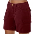 thumbnail image 2 of zbxnLI Cargo Shorts for Women Business Casual Work Shorts Multi Pockets High Waisted Dress Shorts, 2 of 6