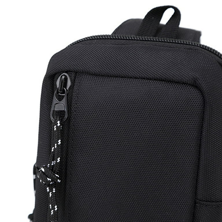 Small Black Sling Crossbody Backpack Shoulder Bag For Men Women