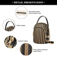 thumbnail image 5 of Brown Stripes Women's Crossbody Handbags Leather Crossbody Bags Fanny Pack Chest Bag for Travel, 5 of 7