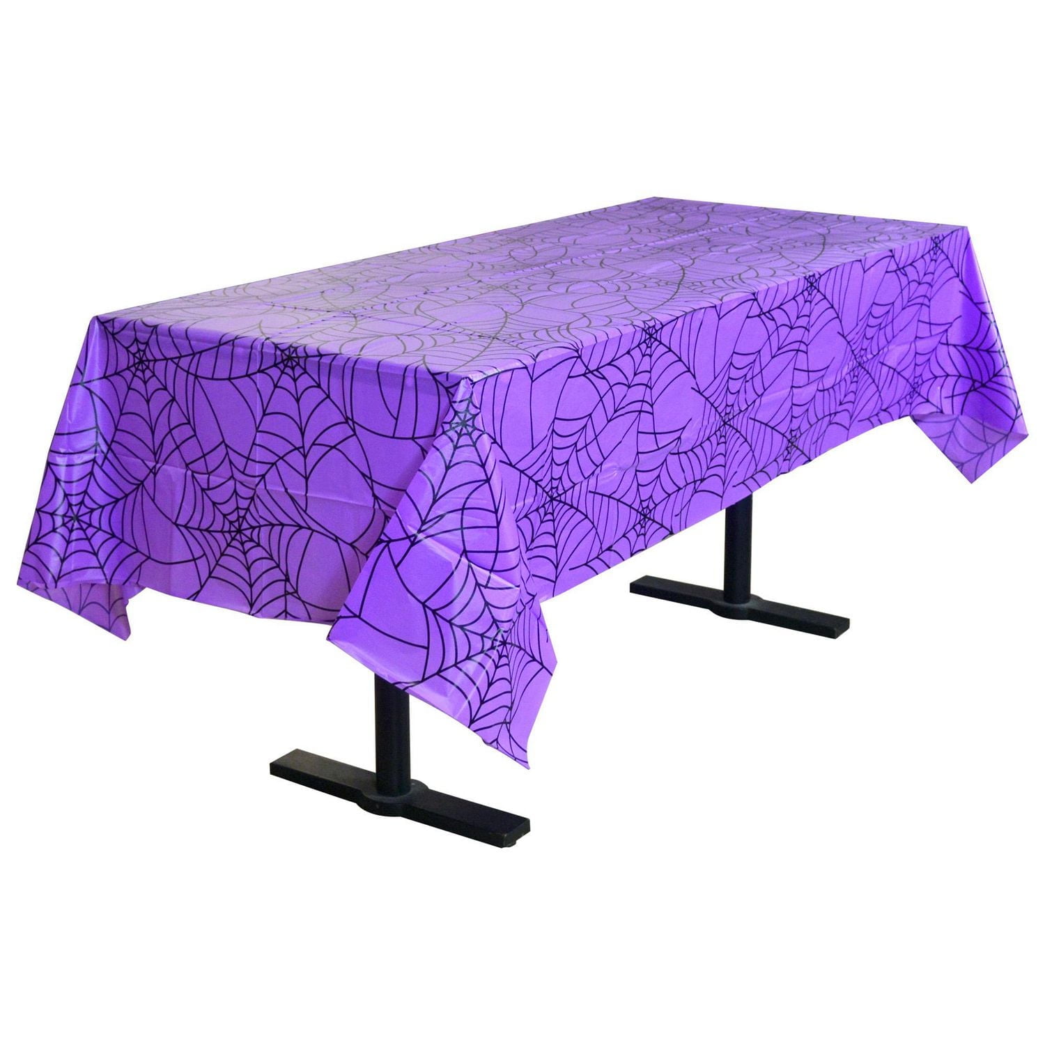 Couverture de table d'Halloween Toile d'araignée violette