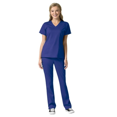 

WonderWink Pro Women s 4 Pocket V-Neck Top & Moderate Flare Leg Cargo Pant Scrub Set [FREE SHIPPING]