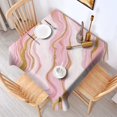 thumbnail image 2 of Pink Marble Gold Line Pattern Square Tablecloth,Waterproof Square Table Cover,Wipeable Spillproof Washable Table Cover for Home Kitchen Party Decor 52"x52"(132x132cm), 2 of 6