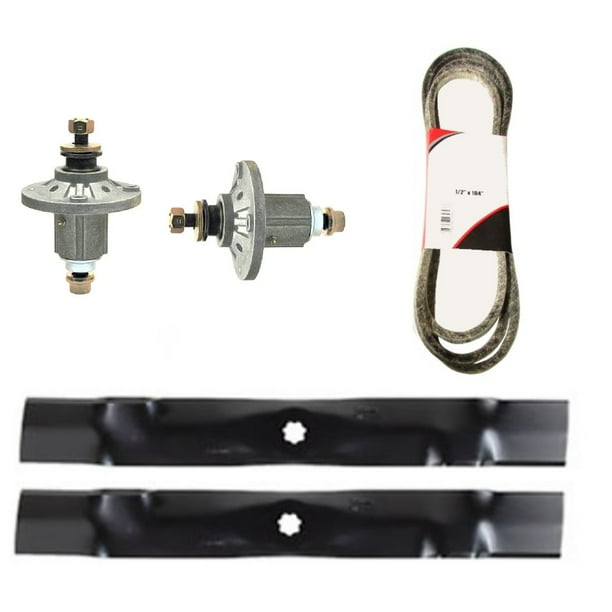 Deck Rebuild Kit Spindles Blades Belt Fits John Deere 42 Inch LA100 LA105 LA110
