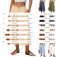 thumbnail image 4 of Breezora Women's Linen Cotton Pants Summer Wide Leg Casual Cropped Culottes With Pockets Loose Breathable Relaxed Fit Daily Trousers, 4 of 9