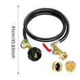 thumbnail image 3 of Propane Adapter Hose with Pressure Gauge and Toggle for Torches Tanks Cylinders, 3 of 6