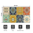 thumbnail image 5 of Bohemian Retro Floral Non-Slip Entryway Door Mat,Boho Indoor Decor Durable Low Plush Door Mat,Washable Welcome Rug for Patio Hallway Home Decor 17x30 Inches, 5 of 7