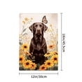 thumbnail image 4 of Amhnf Chocolate Labrador Dog With Butterflies And Sunflowers Garden Flag For Home Outdoor Garden Yard Decor 12x18 inch, 4 of 5