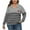 Gray, variant on Women's Fashion Large Size Striped Stitching Half-Turtleneck Zipper Heart Knitted Sweater for Unique and Stylish Looks,Beige,L