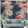 thumbnail image 4 of SHERONV Floral Pattern Flamingos Palm Leaves Tapestry Wall Hanging Unique Style Home Wall Decor Art for Living Room Bedroom Apartment Farmhouse Dorm 50x40inch, 4 of 6