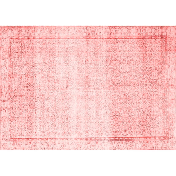 Ahgly Company Indoor Rectangle Abstract Red Contemporary Area Rugs, 5' x 8'