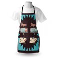 thumbnail image 4 of Gaming Apron, Nostalgic Gameboy Multiple Players Old Memories, Unisex Kitchen Bib with Adjustable Neck for Cooking Gardening, Adult Size, Seafoam Burnt Sienna, by Ambesonne, 4 of 4