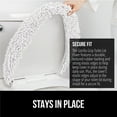 thumbnail image 4 of GORILLA GRIP Toilet Lid Cover, Machine Washable Chenille Bathroom Seat Covers, 19.5x18.5, White, 4 of 10