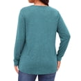 thumbnail image 5 of WellSize Plus Size Women Blouses Lace Long Sleeve Boho Tops Crew Neck Fall Shirts Trendy Tunic Blouses, 5 of 9