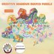 thumbnail image 2 of 105 Piece Dinosaur World Jigsaw Puzzle for Kids 3-10, Stegosaurus Shaped Puzzle Preschool Learning Educational Toys for Children (23.5 x 14.8 In, 2 of 5