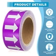 thumbnail image 3 of Uxcell Directional Pipe Flow Arrow Adhesive Tape 2"x65' Pipe Identification Marking Labels White/Purple, 3 of 6