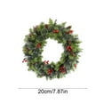 thumbnail image 3 of Green Christmas Wreath with Pine Cones, Berry Clusters & Abundant Branches - Winter Wreath Hanging Decor (7.9''), 3 of 8