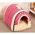 thumbnail image 5 of Casa cálida para mascotas, acogedora casa portátil para gatos 2 en 1, casetas para cachorros, cuevas para perros, cama multifunción, 5 of 5