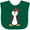 Green, variant on Inktastic Cute Penguin, Little Penguin, Penguin with Bow Boys or Girls Baby Bib