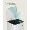 thumbnail image 4 of Kitchen Trash Can, 5.2-Gallon (20 L) Trash Bin, Stainless Steel Garbage Can, with Inner Bucket, Soft Close and Stays Open, Cloud White, 4 of 7