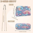 thumbnail image 3 of 9.65"x3.35"x6.3"PU Leather Women Crossbody Purse, Waterproof Casual Chain Shoulder Bag with Multi Pockets for Travel Daily Use Cute Little Mermaids, 3 of 7