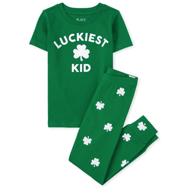 Conjunto de pijama The Children's Place unisex Lucky Kid, 100% algodón