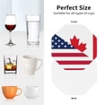thumbnail image 6 of Yiaed USA Canada Flag Print Leather Coasters for Drinks - Cup Coasters Coffee Table Kitchen Table Bar, Home & Office Gifts Handmade Drink Coasters-Octagon, 6 of 6