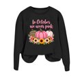 thumbnail image 4 of Women's Halloween Hoodless Sweatshirt Pullover Long Sleeve Casual Crewneck for Daily Autumn Winter Fashion Tops Women Black XL, 4 of 4
