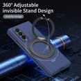 thumbnail image 7 of For Samsung Galaxy Z Fold 4 Case with Screen Protector, Grip Ring Kickstand Shockproof Hard PC Back Cover Anti-Scratch Bumper Drop Protection Slim Fit Phone Case for Samsung Galaxy Z Fold 4, Blue, 7 of 7