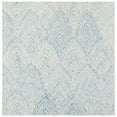 thumbnail image 6 of SAFAVIEH Micro-Loop Aiden Leaves Area Rug, Light Blue/Ivory, 4' x 6', 6 of 10