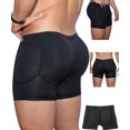 thumbnail image 2 of Men Butt Lifter Shapewear Enhancing Hips Padded Underwear Boxers（Blcak,4XL）, 2 of 5