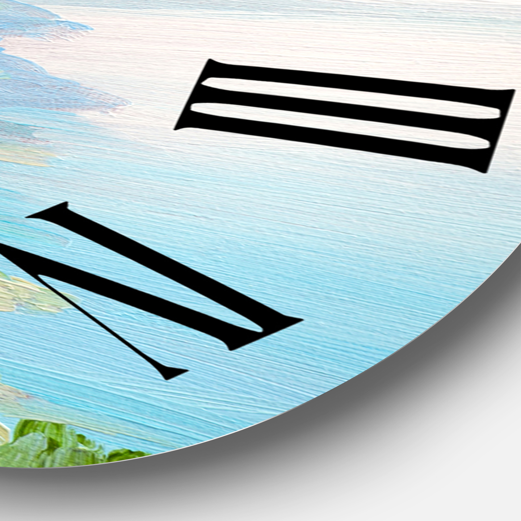 Designart 1 in Quartz Coastal Wall Clock
