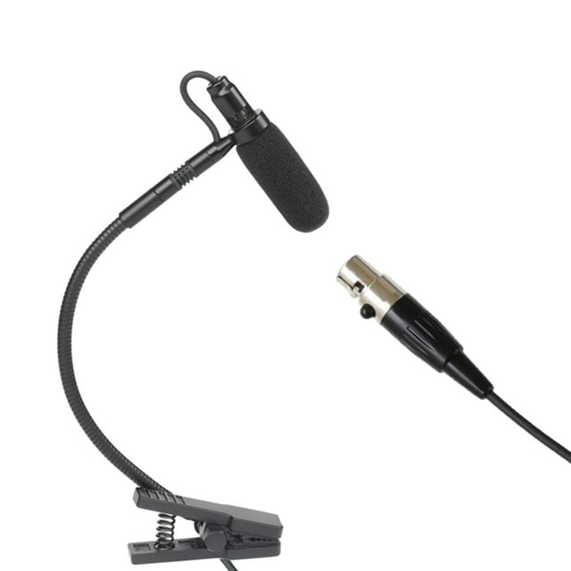 maskred Instrument Microphone Condenser Clip Metal for Performance Sax Stage L4 Trumpet Black L6